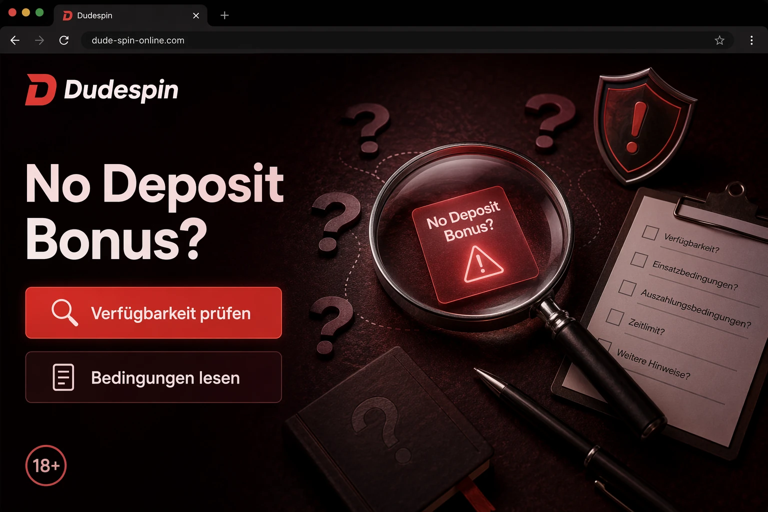 Dudespin No Deposit Bonus: mit gesunder Skepsis betrachten