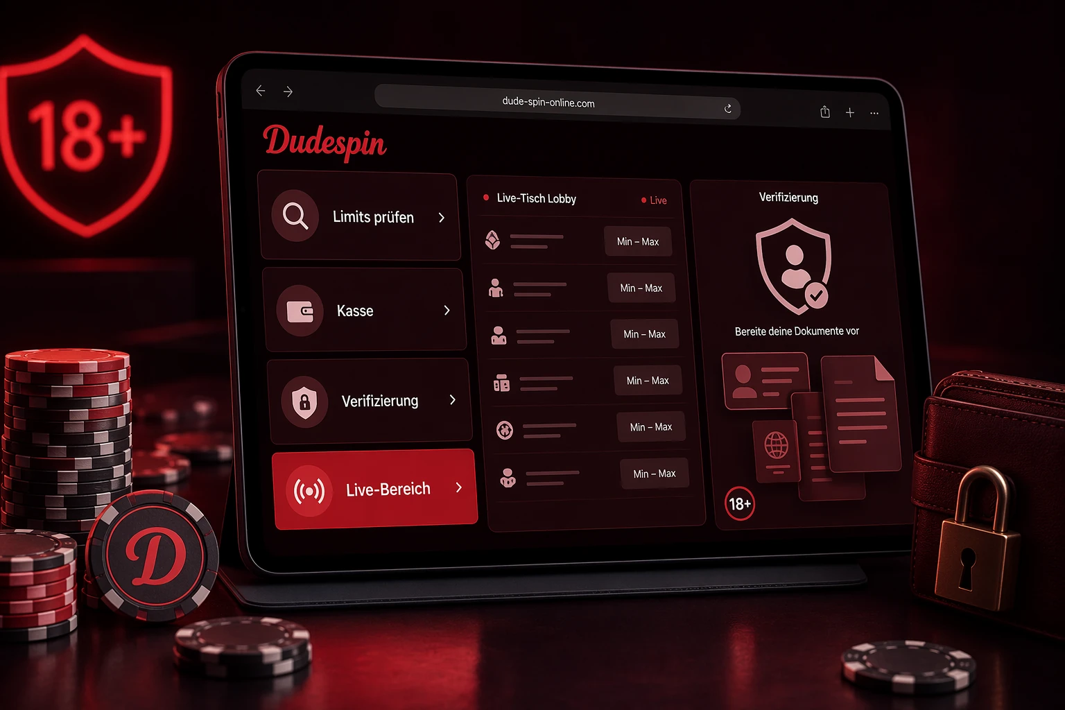 Zahlungen, Limits und Verifizierung im Live-Bereich